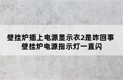 壁挂炉插上电源显示衣2是咋回事 壁挂炉电源指示灯一直闪